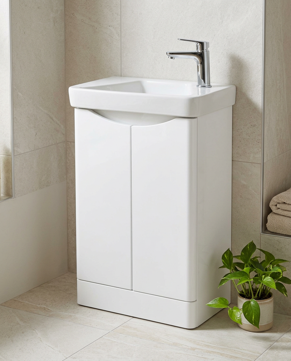 Halden Floor Standing Cloakroom Unit & Basin