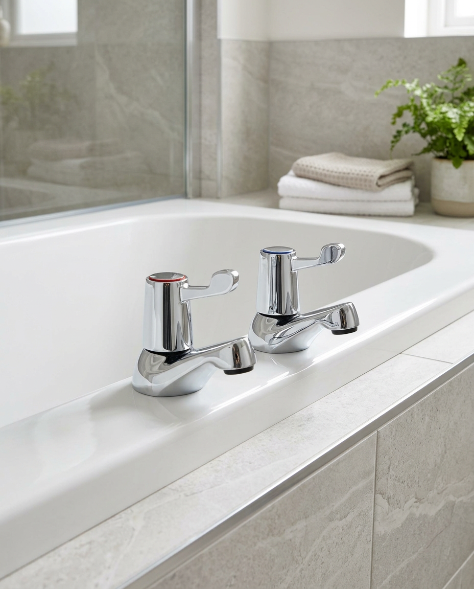 Hale Bath Taps in a bright modern bathroom