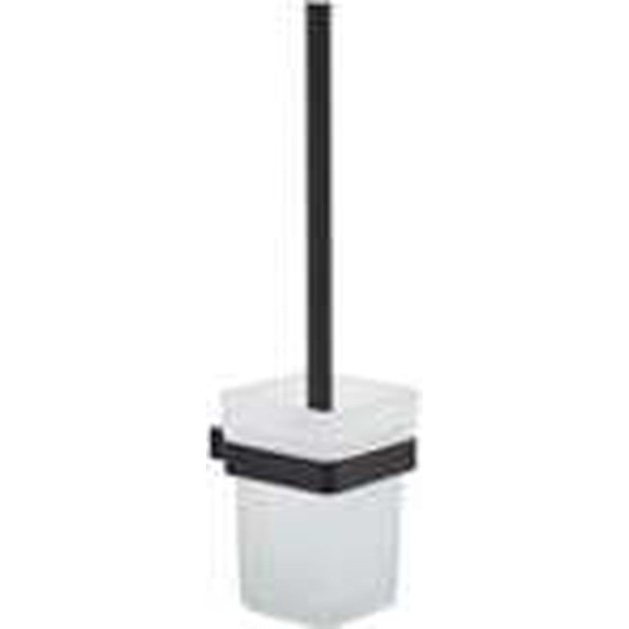 Halo Toilet Brush Set, Matt black