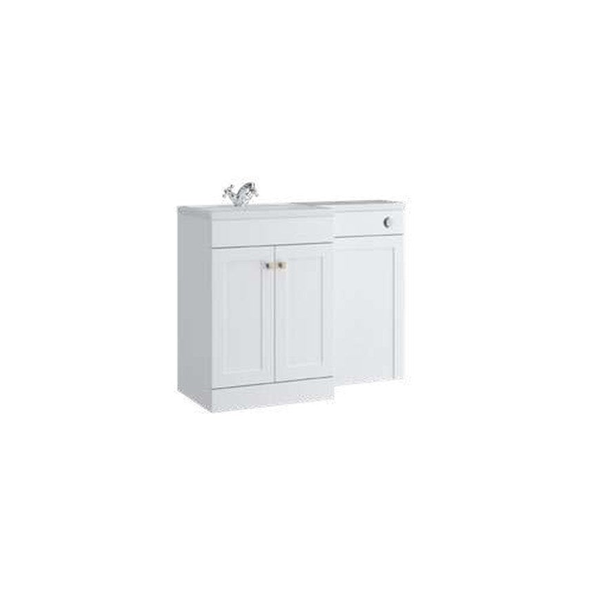 Haven 1100mm L-Shaped Furniture Pack – Matt white