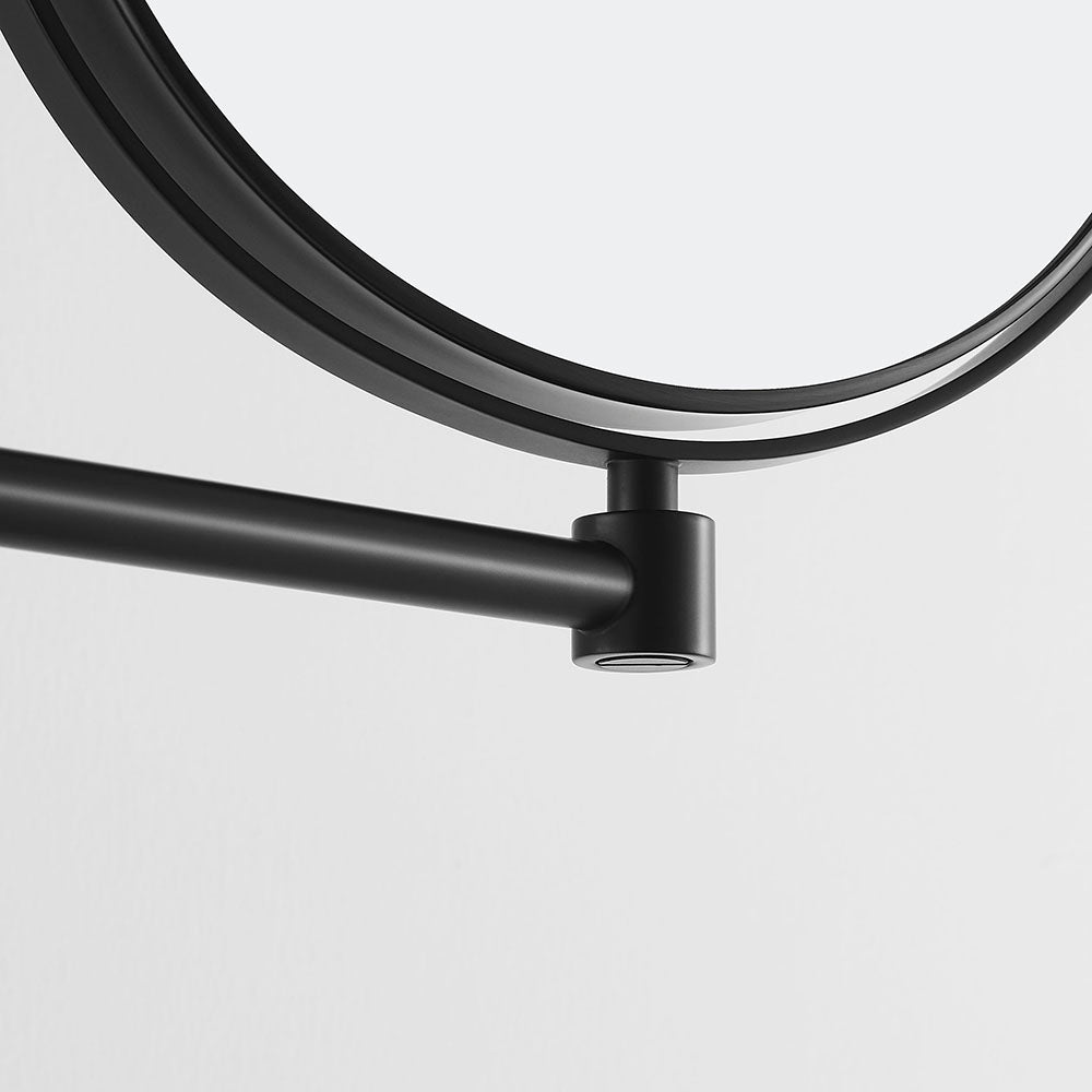 Hutton Reversible 5x Magnifying Wall Mirror - Black
