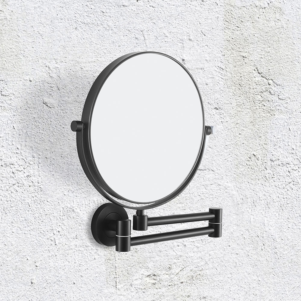 Hutton Reversible 5x Magnifying Wall Mirror - Black
