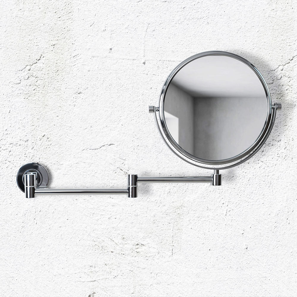 Hutton Reversible 5x Magnifying Wall Mirror - Chrome
