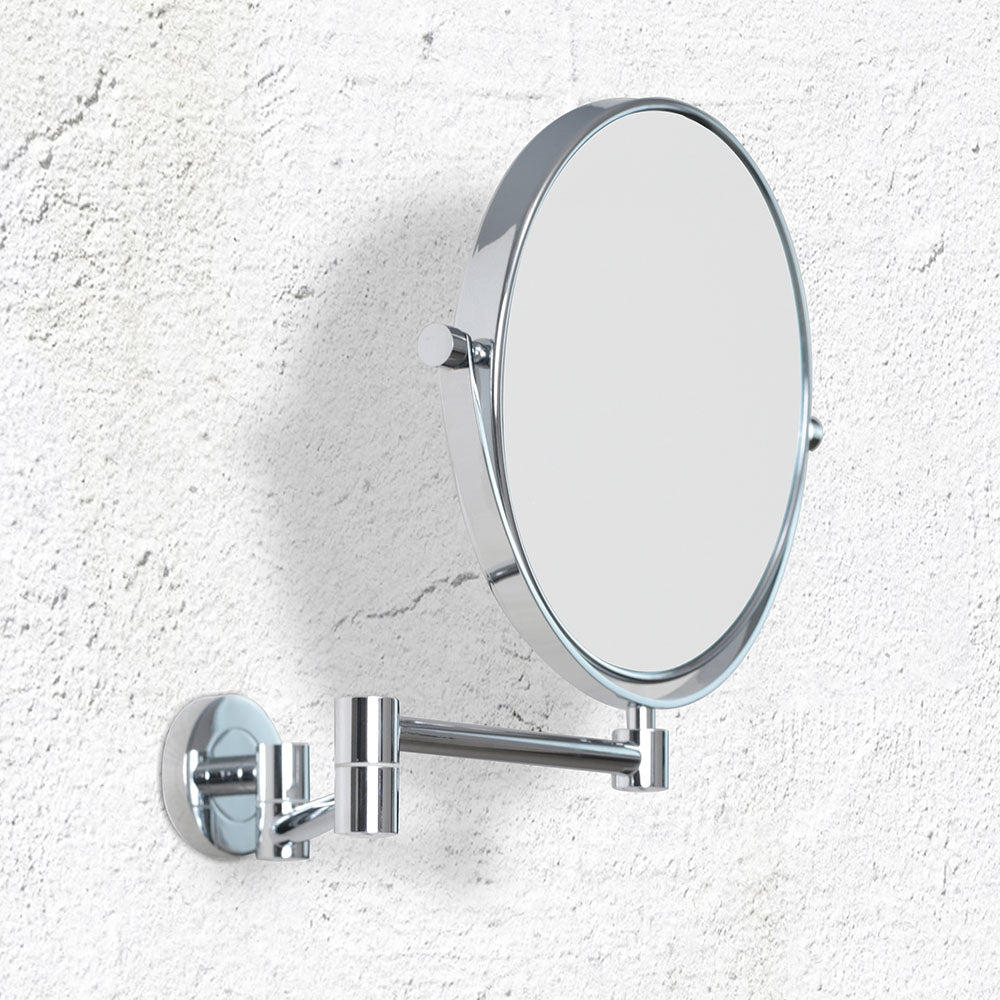 Hutton Reversible 5x Magnifying Wall Mirror - Chrome