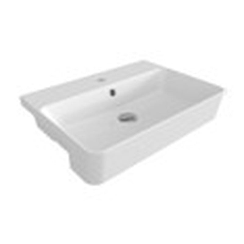 Ikona 560mm semi-recessed basin