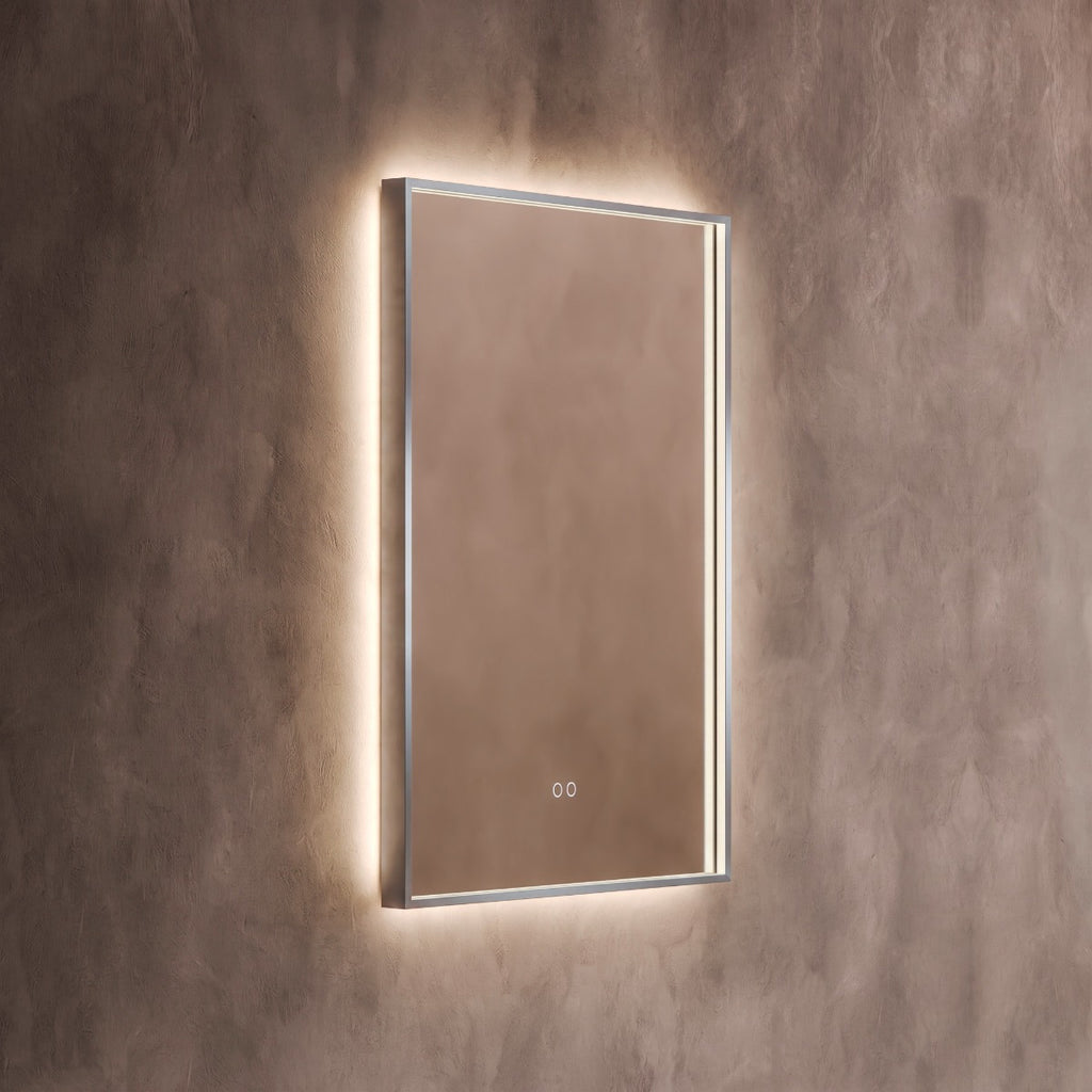 Kingsley Rectangular Mirror 60x80cm - Brushed Nickel