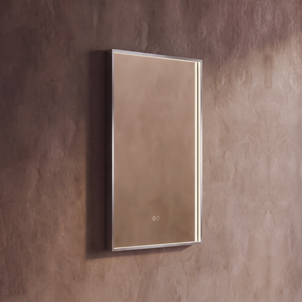 Kingsley Rectangular Mirror 60x80cm - Brushed Nickel