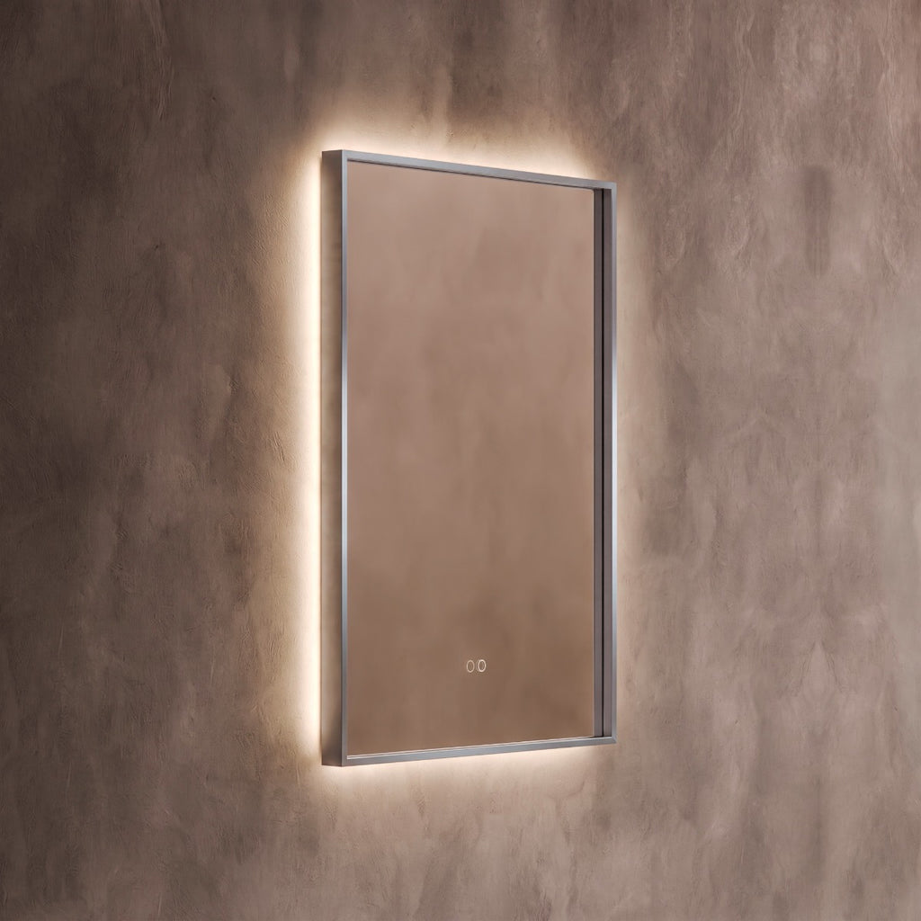 Kingsley Rectangular Mirror 60x80cm - Brushed Nickel