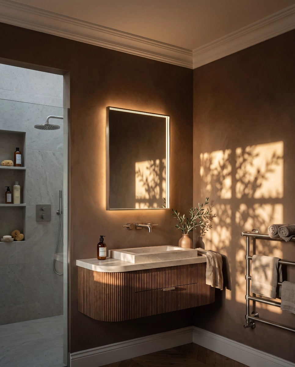 Kingsley Rectangular Mirror 60x80cm - Brushed Nickel