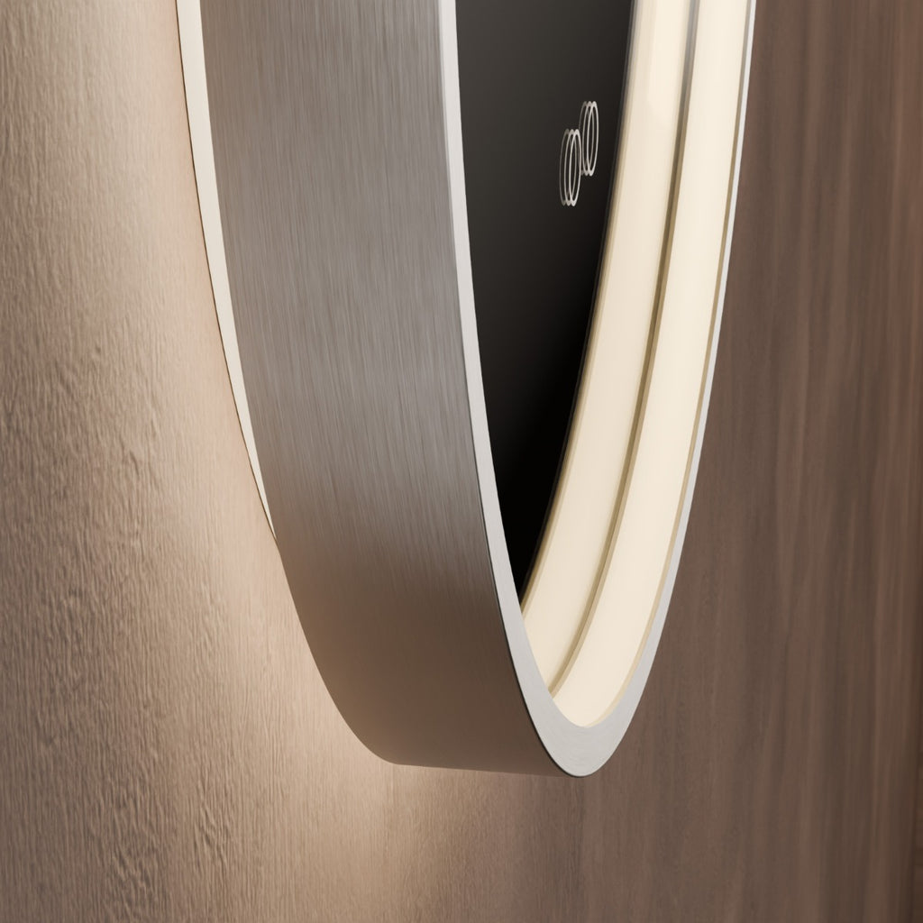Kingsley Capsule Mirror 50x100cm - Brushed Nickel