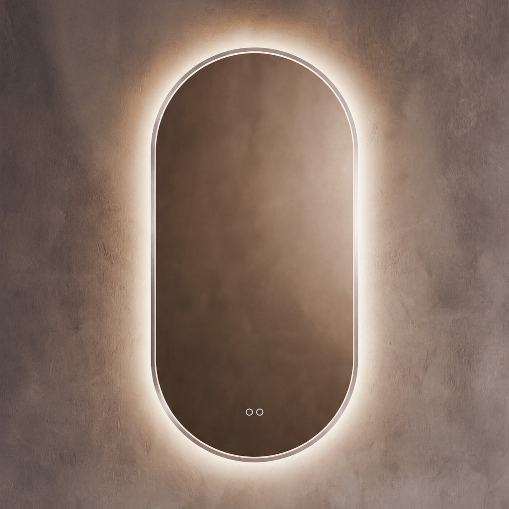 Kingsley Capsule Mirror 50x100cm - Brushed Nickel