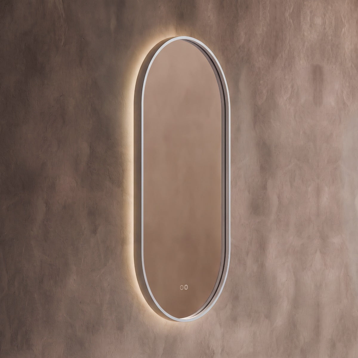 Kingsley Capsule Mirror 50x100cm - Brushed Nickel