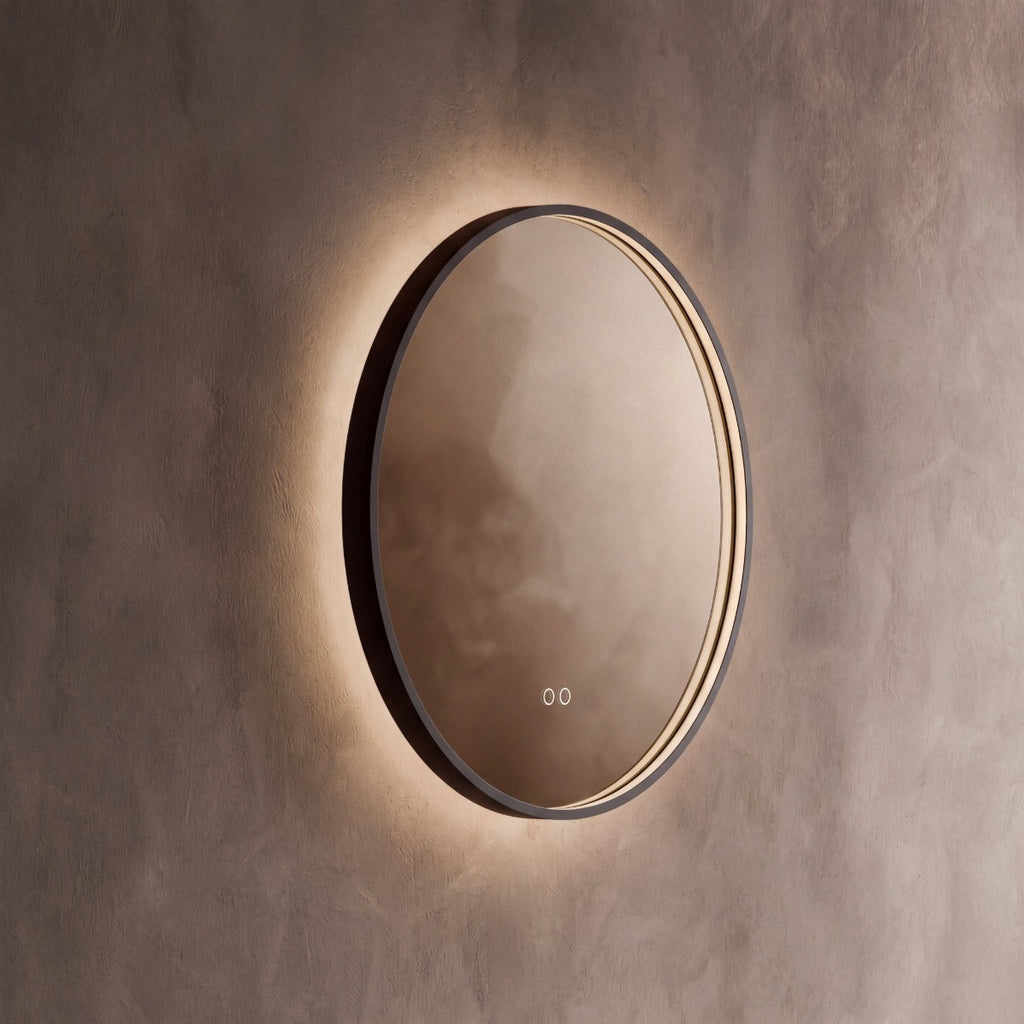 Kingsley Round Mirror 60cm - Black
