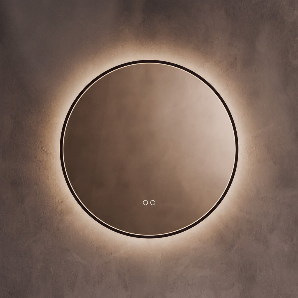 Kingsley Round Mirror 60cm - Black