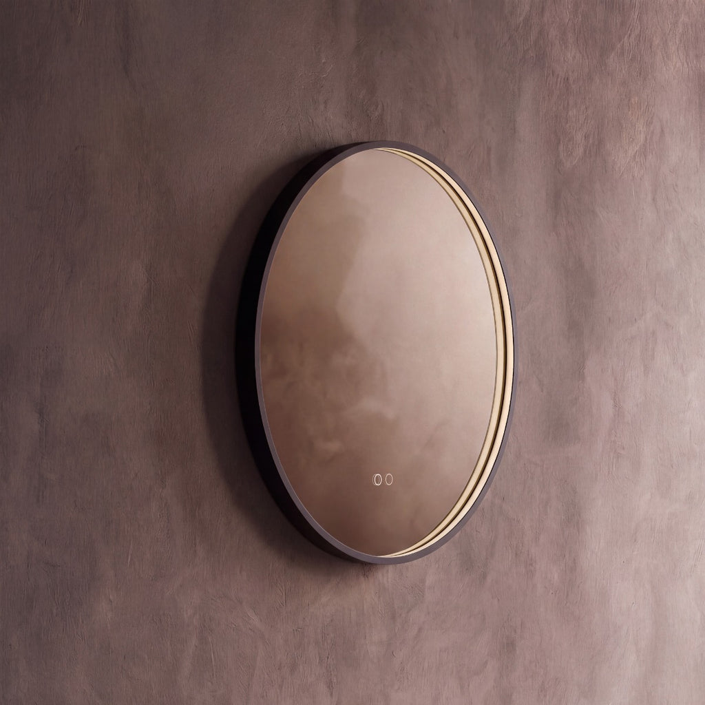 Kingsley Round Mirror 60cm - Black
