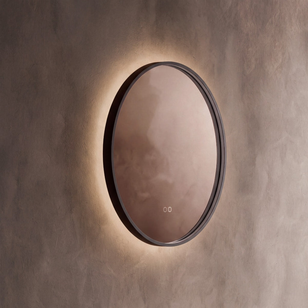 Kingsley Round Mirror 60cm - Black