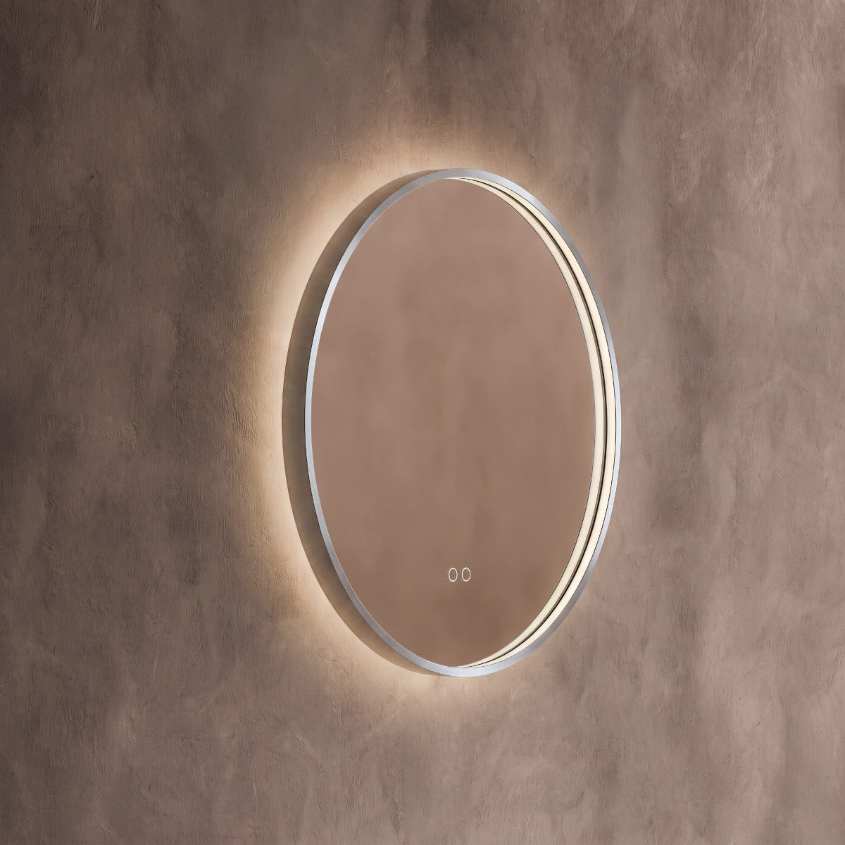 Kingsley Round Mirror 60cm - Brushed Nickel