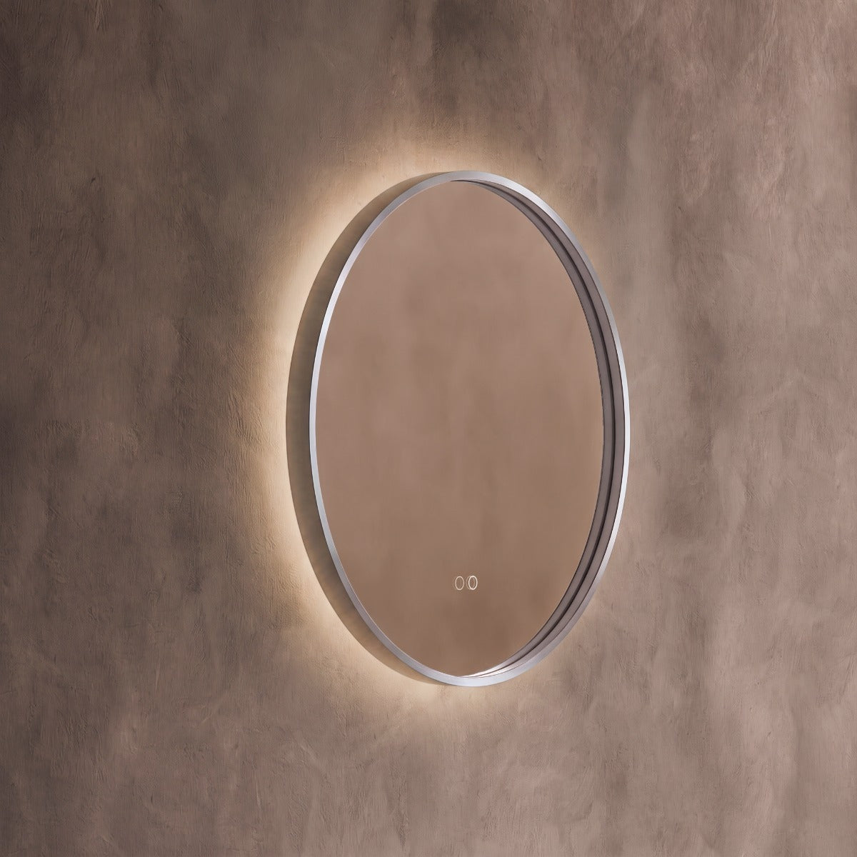 Kingsley Round Mirror 60cm - Brushed Nickel