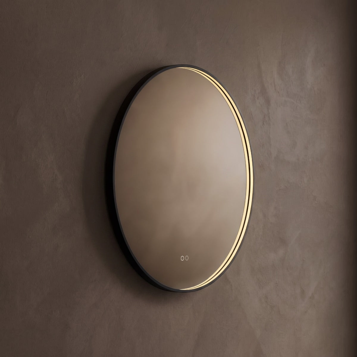 Kingsley Round Mirror 80cm - Black