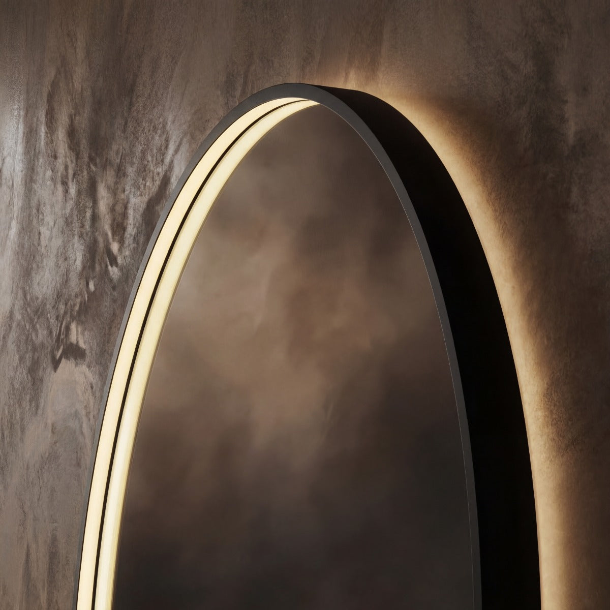Kingsley Round Mirror 80cm - Black