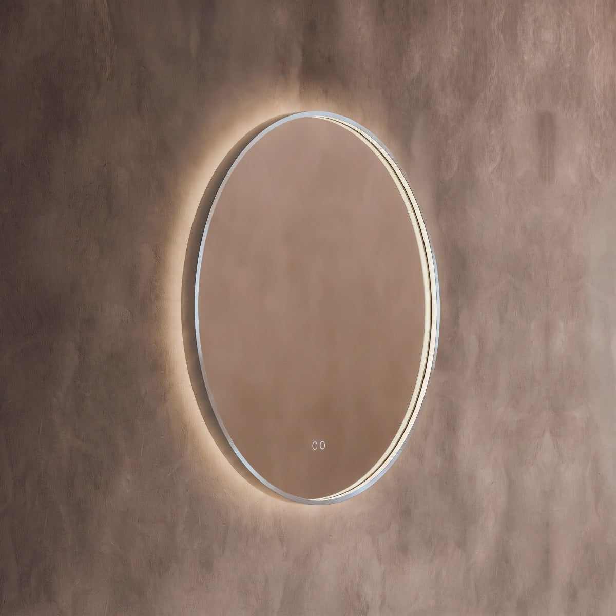 Kingsley Round Mirror 80cm - Brushed Nickel
