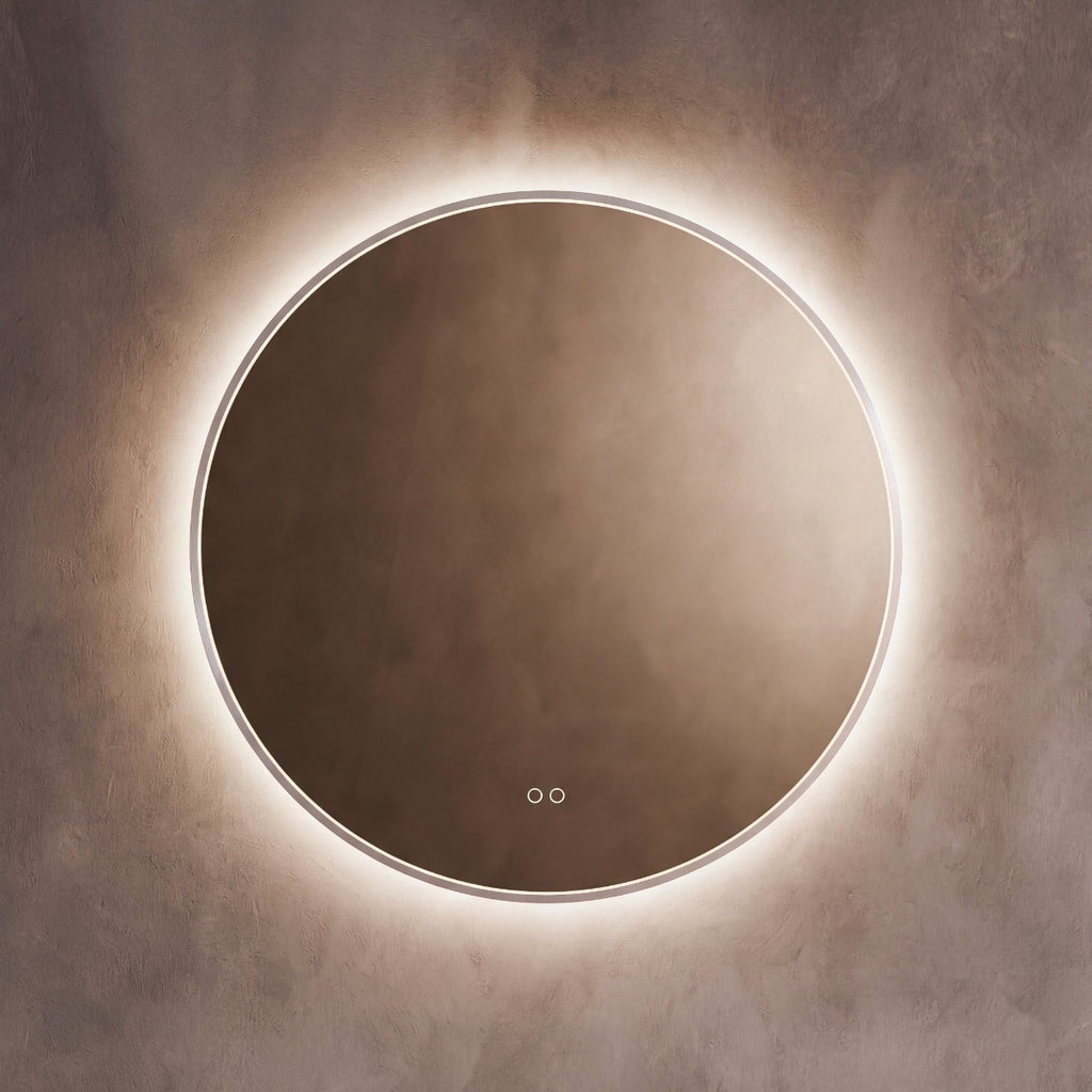 Kingsley Round Mirror 80cm - Brushed Nickel