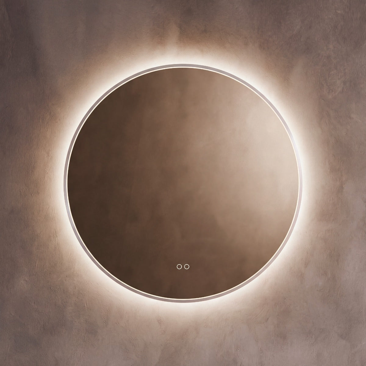 Kingsley Round Mirror 80cm - Brushed Nickel