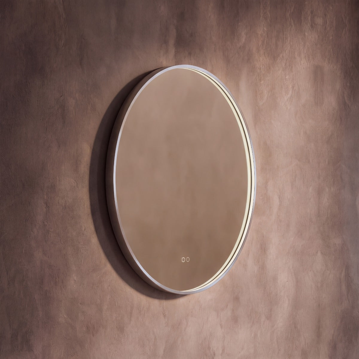 Kingsley Round Mirror 80cm - Brushed Nickel