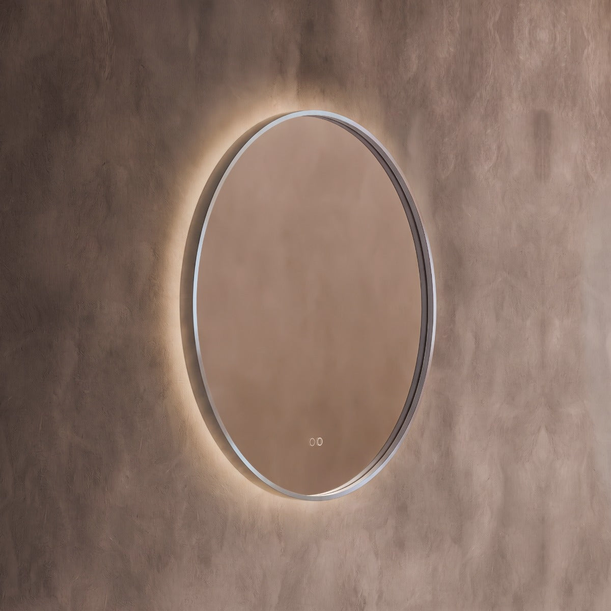 Kingsley Round Mirror 80cm - Brushed Nickel
