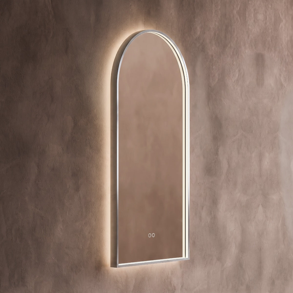 Kingsley Arch Mirror 50x100cm - Brushed Nickel