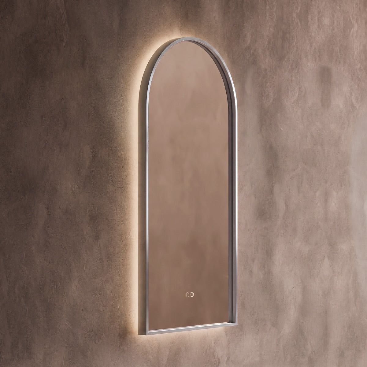 Kingsley Arch Mirror 50x100cm - Brushed Nickel