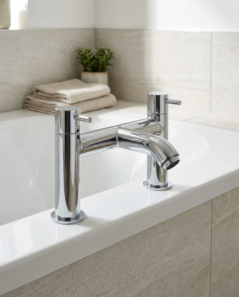 Koda Bath Filler in a bright modern bathroom