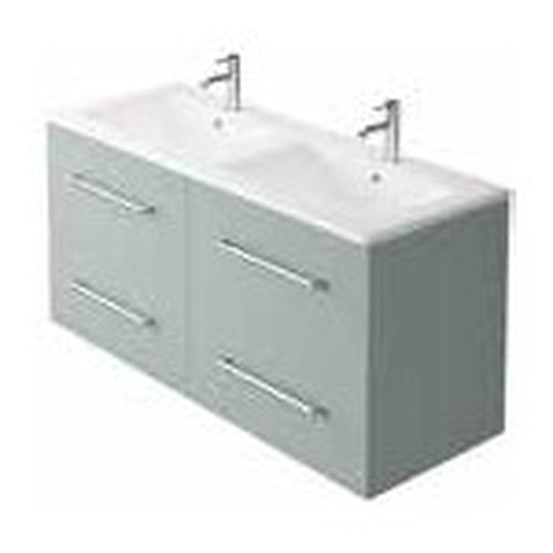 Kolora 1210mm Wall Hung Double Vanity Unit & Basin, 4 Drawers