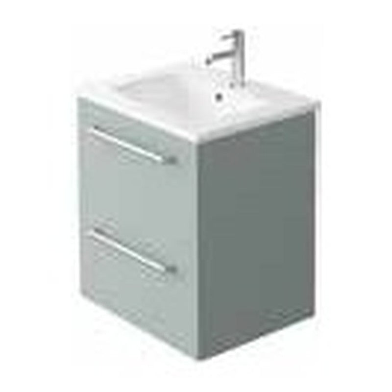 Kolora 500mm Wall Hung Vanity Unit & Basin, 2 Drawers