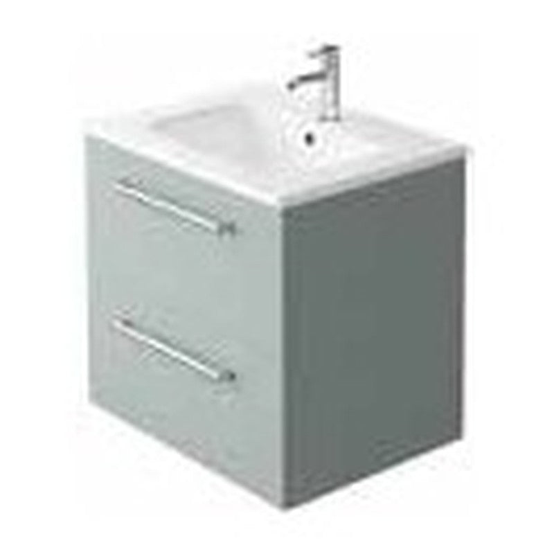 Kolora 600mm Wall Hung Vanity Unit & Basin, 2 Drawers
