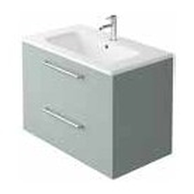 Kolora 800mm Wall Hung Vanity Unit & Basin, 2 Drawers