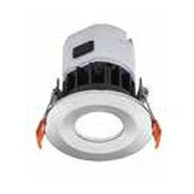 LED downlight with chrome bezel