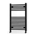 Linea Heated Towel Rail – 800mm high, Black