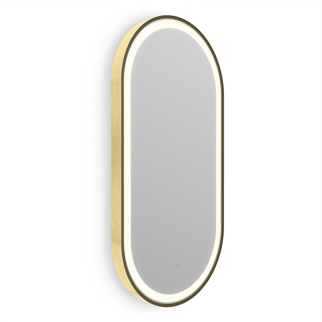 Lomax Light Capsule Mirror 40 Brushed Brass - 40x80cm