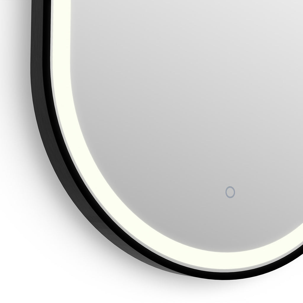 Lomax Light Capsule Mirror 40 Black - 40x80cm