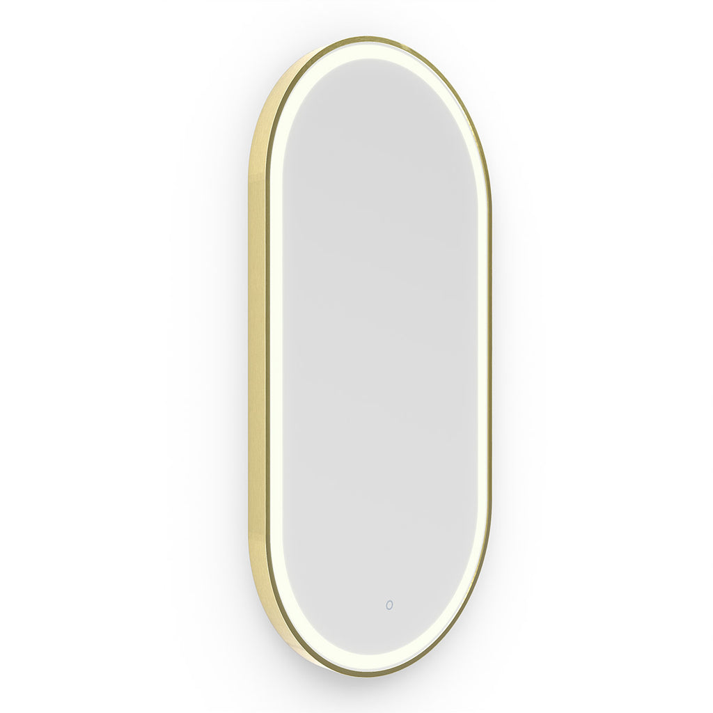 Lomax Light Capsule Mirror 50 Brushed Brass - 50x100cm