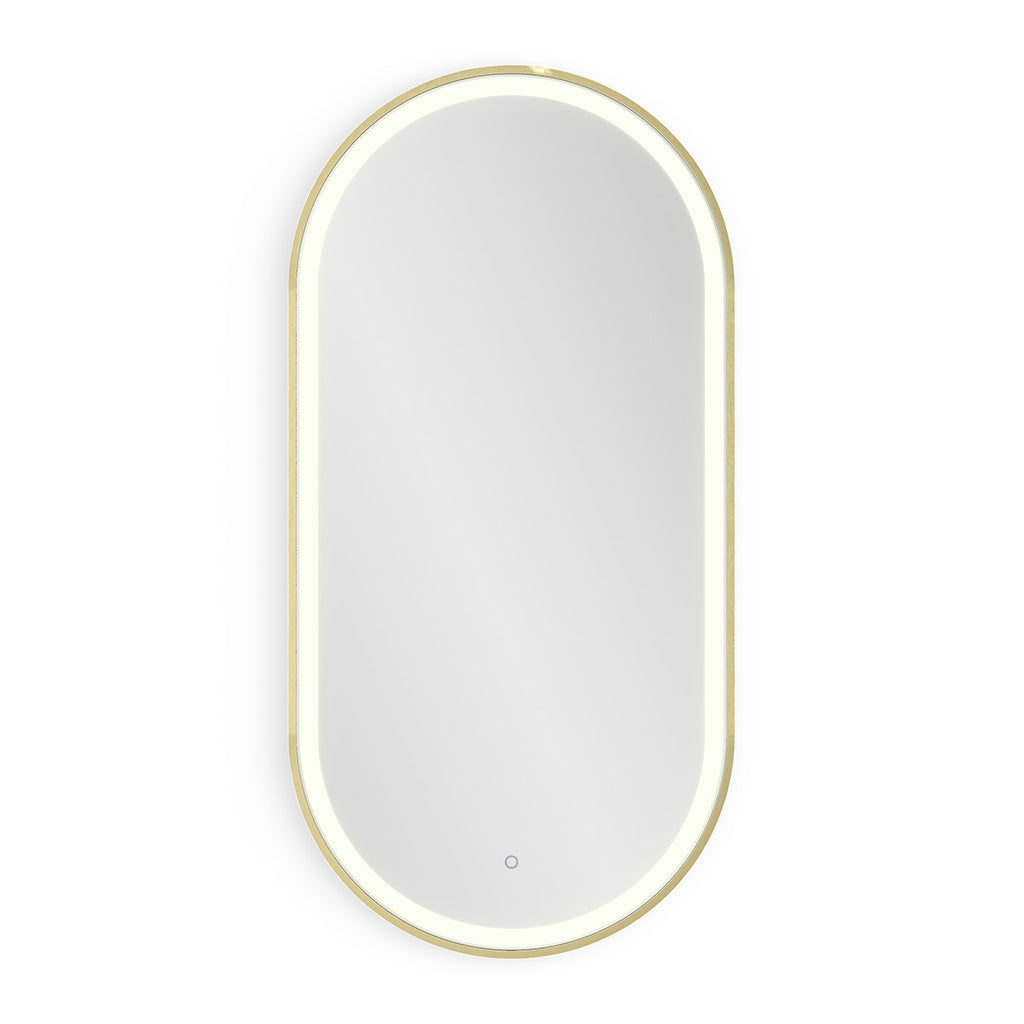 Lomax Light Capsule Mirror 50 Brushed Brass - 50x100cm