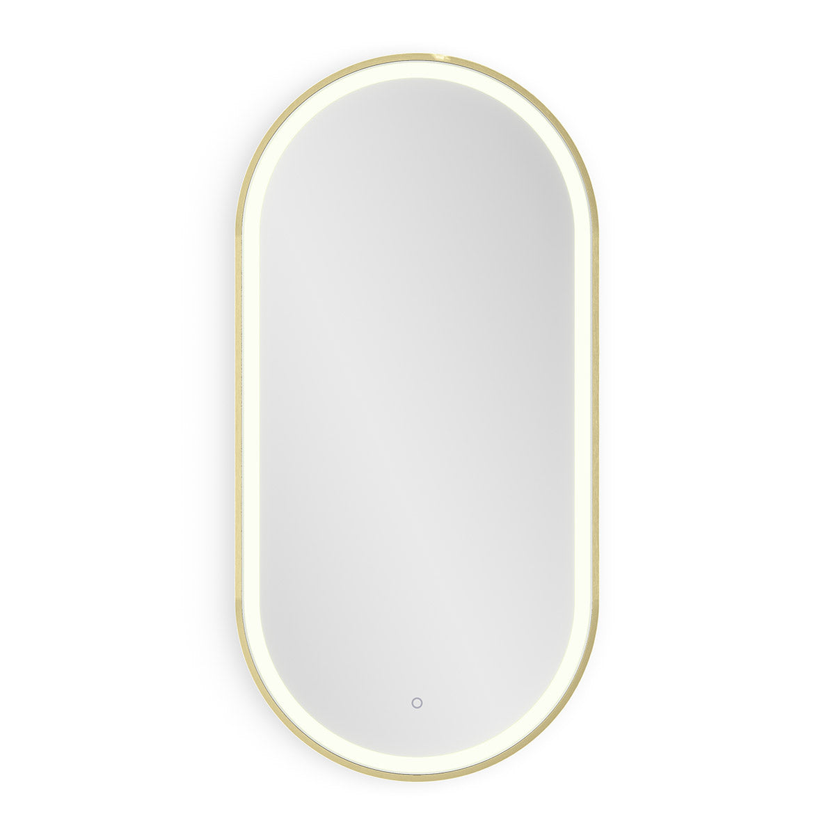 Lomax Light Capsule Mirror 50 Brushed Brass - 50x100cm