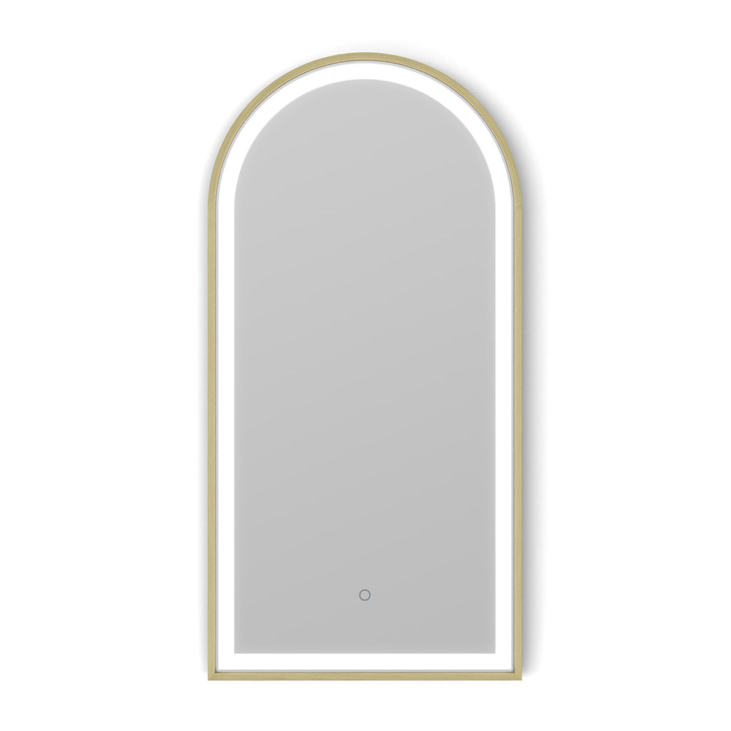 Lomax Light Arch Mirror 40 Brushed Brass - 40x80cm