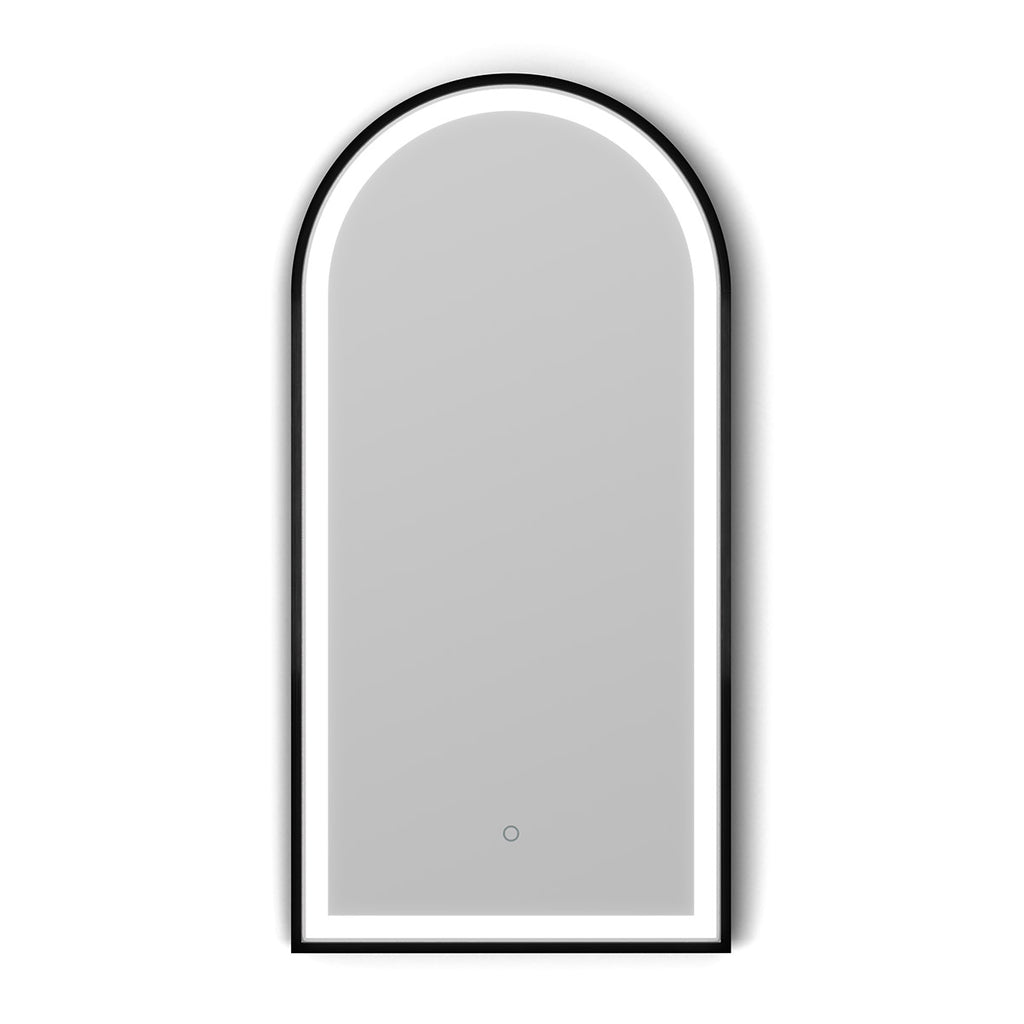 Lomax Light Arch Mirror 40 Black - 40x80cm