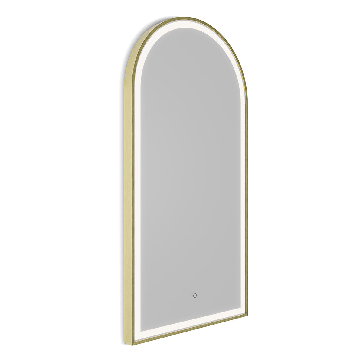 Lomax Light Arch Mirror 50 Brushed Brass - 50x100cm
