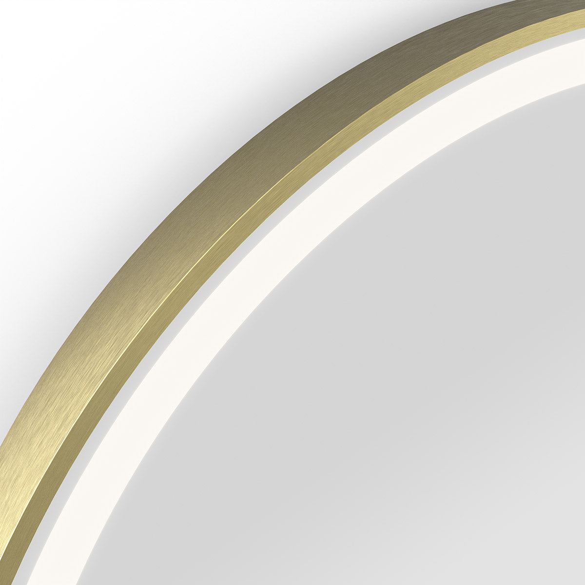 Lomax Light Arch Mirror 50 Brushed Brass - 50x100cm