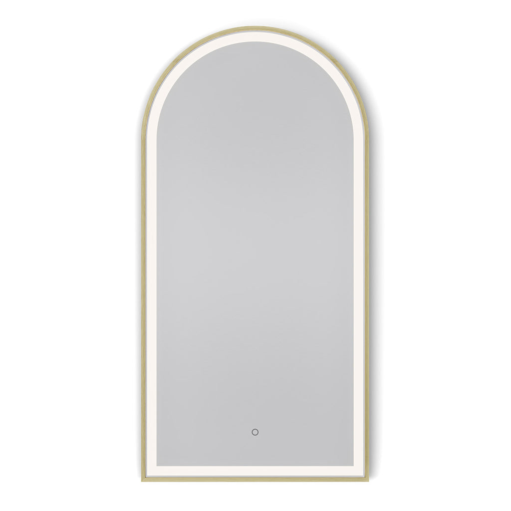 Lomax Light Arch Mirror 50 Brushed Brass - 50x100cm