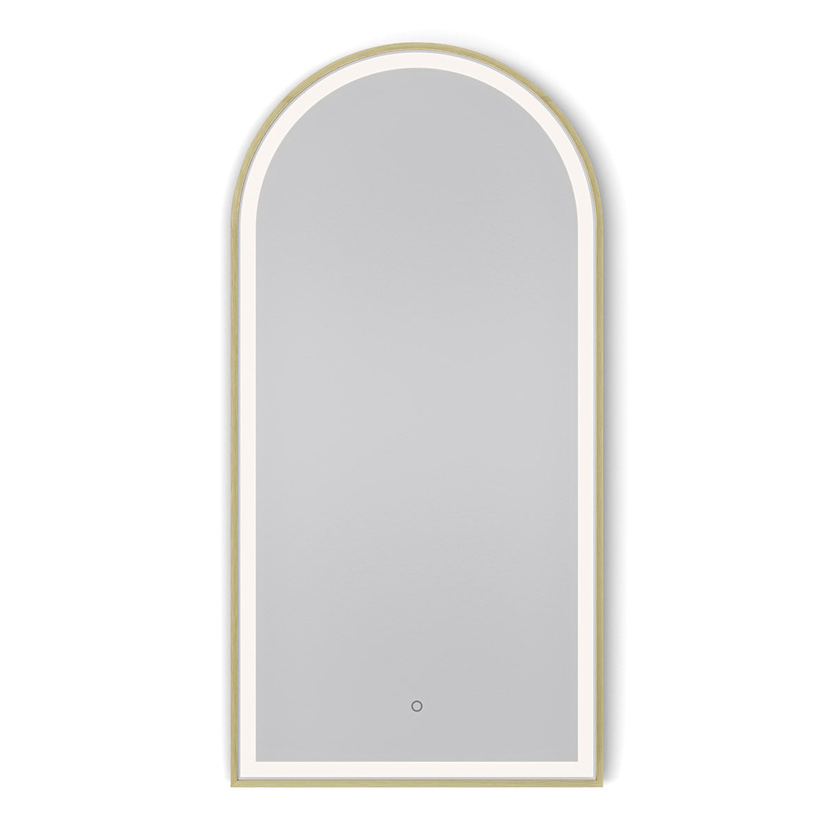 Lomax Light Arch Mirror 50 Brushed Brass - 50x100cm