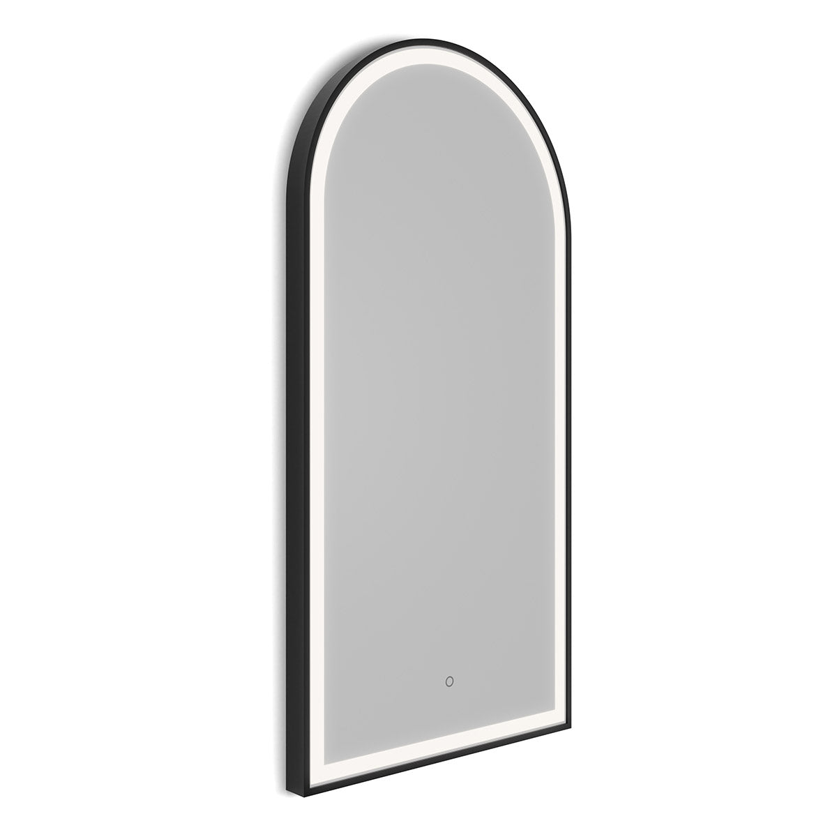 Lomax Light Arch Mirror 50 Black - 50x100cm